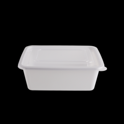 사각찜용기 대 3.2L 100개 세트 (백색/PP/BW)