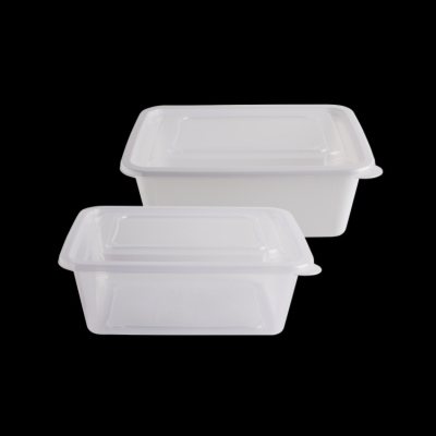 사각찜용기 대 3.2L 100개 세트 (투명/PP/BW)