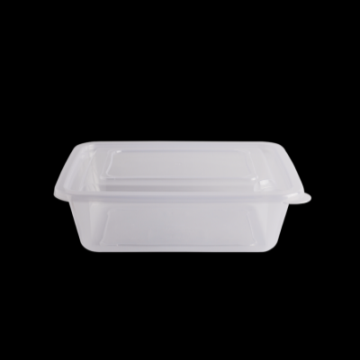 사각찜용기 중 2.5L 100개 세트 (투명/PP/BW)