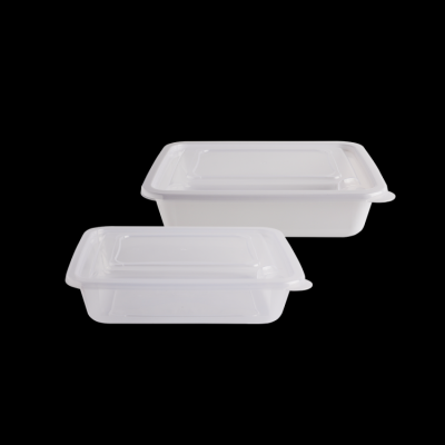 사각찜용기 소 2.0L 100개 세트 (투명/PP/BW)