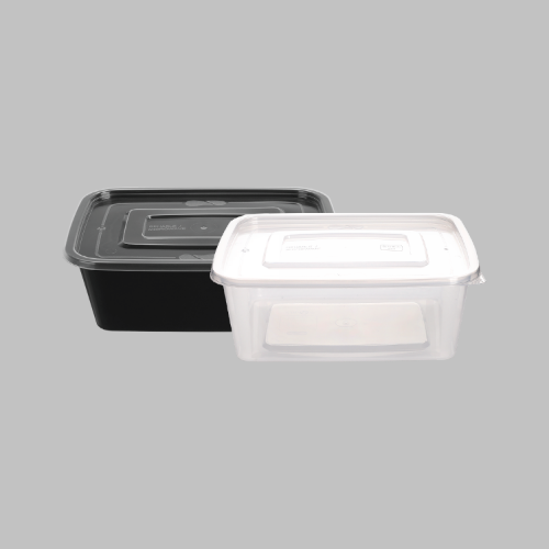 직사각 밀폐용기 1.5L 300개 세트(검정/PP/BW)