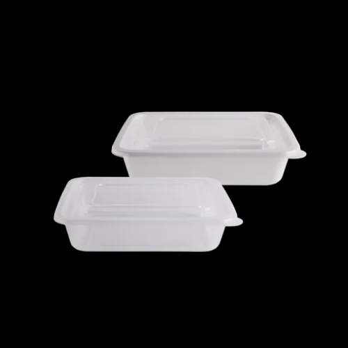 다용도 사각용기 (소) 2.0L 100개 세트 (투명/PP/BW)