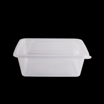 다용도 사각용기 (대) 3.2L 100개 세트 (투명/PP/BW)