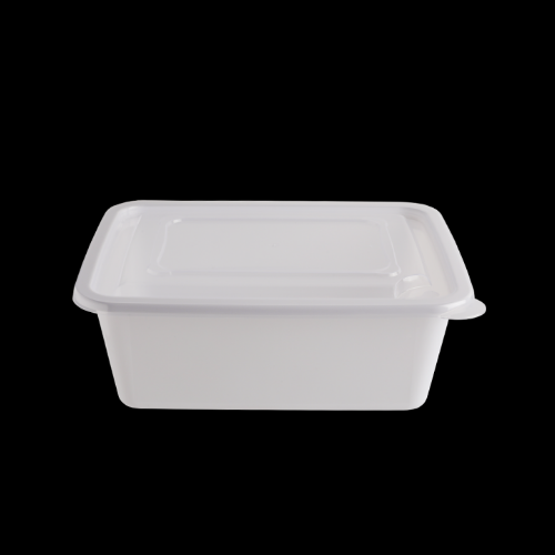 다용도 사각용기 (대) 3.2L 100개 세트 (백색/PP/BW)