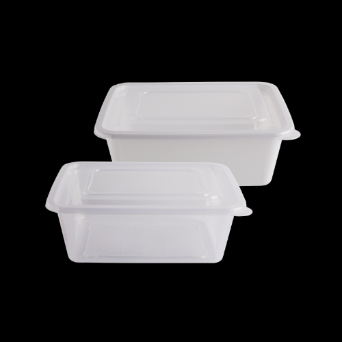 다용도 사각용기 (대) 3.2L 100개 세트 (백색/PP/BW)