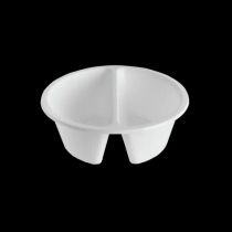 중화면용기 2칸 200개 (백색/PP/BW)