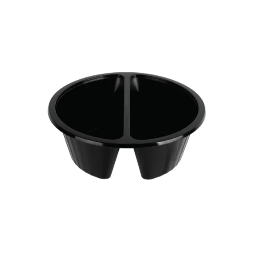 중화면용기 2칸 200개 (검정/PP/BW)