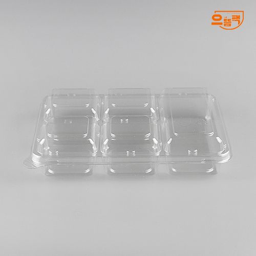 직사각용기 5칸 600개 세트 (투명/PET/AJ)