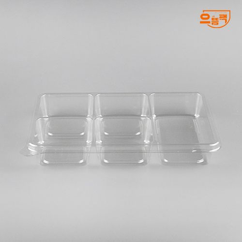 직사각용기 5칸 600개 세트 (투명/PET/AJ)