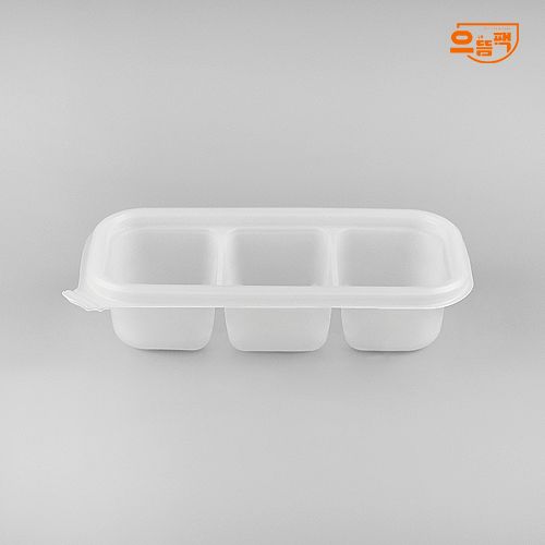 반찬용기 3칸 1500개 세트 (반투명/PP/AJ)