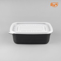 사각죽용기 대 500개 세트 (검정/PP/AJ)