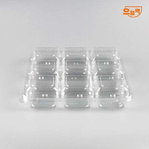 정사각용기 9칸 300개 세트 (투명/PET/AJ)