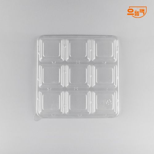 정사각용기 9칸 300개 세트 (투명/PET/AJ)