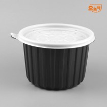 158Ø 탕용기 특대 300개 세트 (검정/PP/AJ)