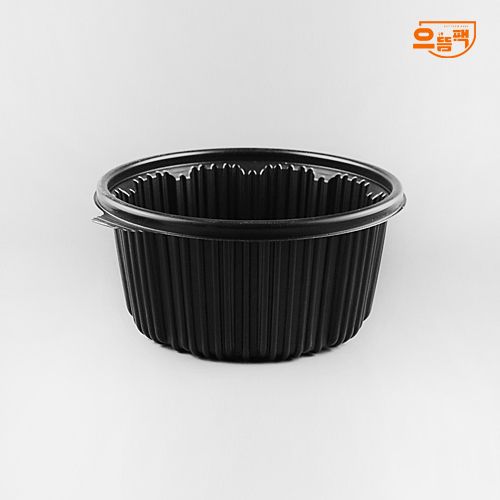 225Ø 탕용기 중 200개 세트 (검정/PP/AJ)