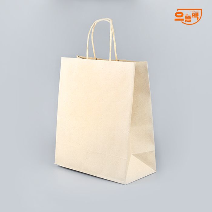 쇼핑백 트위스트 대 200장 (크라프트/종이/AJ)