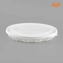 타원찜용기 소 100개 세트 (백색/PP/AJ)