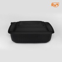 사각찜용기 중 100개 세트 (검정/PP/SDP)