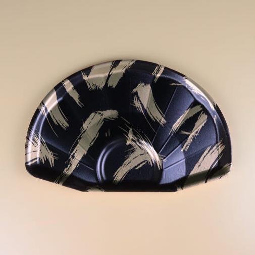 회 소고기 진열 포장용 부채꼴 트레이 블랙골드 300개