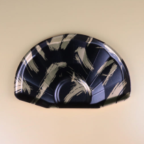 회 소고기 진열 포장용 부채꼴 트레이 블랙골드 300개