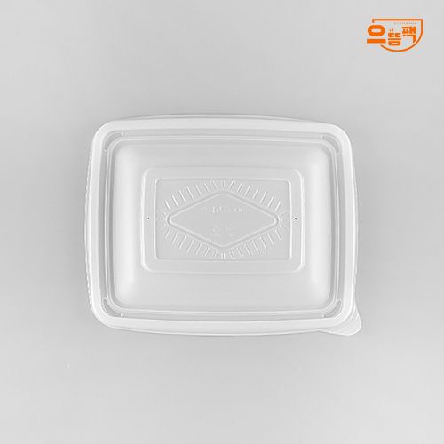 사각찜용기 소 100개 세트 (검정/PP/SDP)-백색뚜껑
