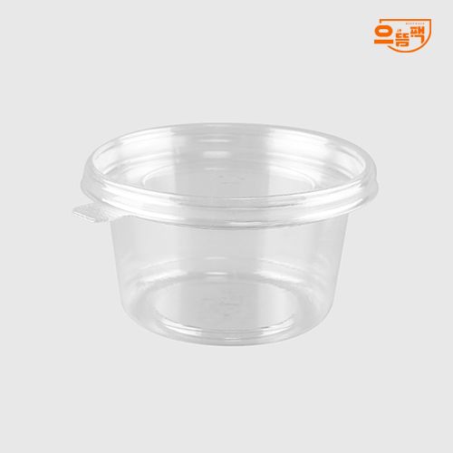 125Ø 원형용기 대 300개 세트 (투명/PET/AJ)