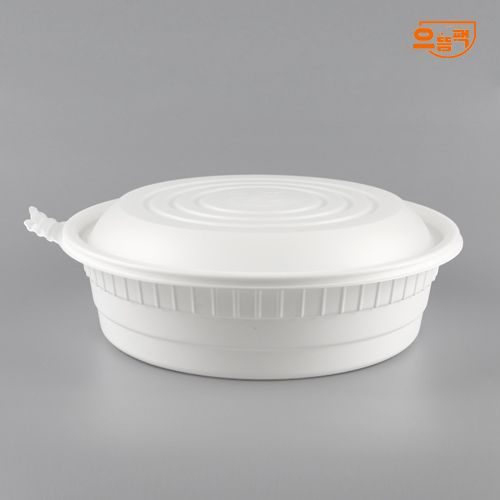 300Ø 원형찜용기 왕대 50개 세트 (백색/PP/AJ)