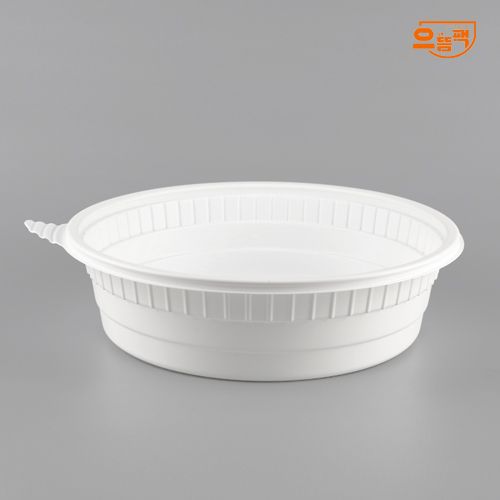 300Ø 원형찜용기 왕대 50개 세트 (백색/PP/AJ)