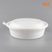 300Ø 원형찜용기 왕대 50개 세트 (백색/PP/AJ)