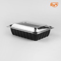 28호 샐러드 과메기 용기 100개 세트 (검정/PET)