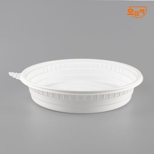 300Ø 원형찜용기 중 50개 세트 (백색/PP/AJ)