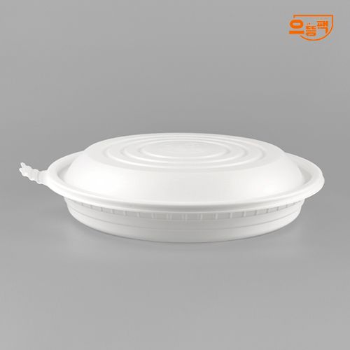 300Ø 원형찜용기 소 50개 세트 (백색/PP/AJ)