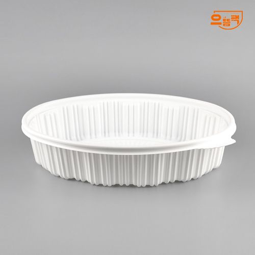 타원찜용기 대 50개 세트 (백색/PP/AJ)