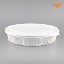 타원찜용기 대 50개 세트 (백색/PP/AJ)