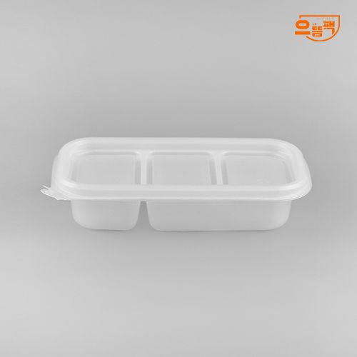 반찬용기 2칸 500개 세트 (반투명/PP/AJ)