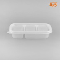 반찬용기 2칸 500개 세트 (반투명/PP/AJ)