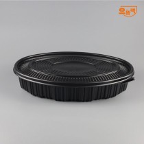 타원찜용기 중 50개 세트 (검정/PP/AJ)