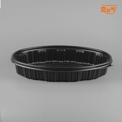 타원찜용기 소 50개 세트 (검정/PP/AJ)