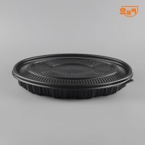 타원찜용기 소 50개 세트 (검정/PP/AJ)