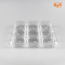 정사각용기 9칸 100개 세트 (투명/PET/AJ)