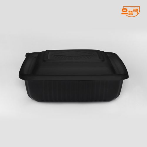 사각찜용기 중 50개 세트 (검정/PP/SDP)