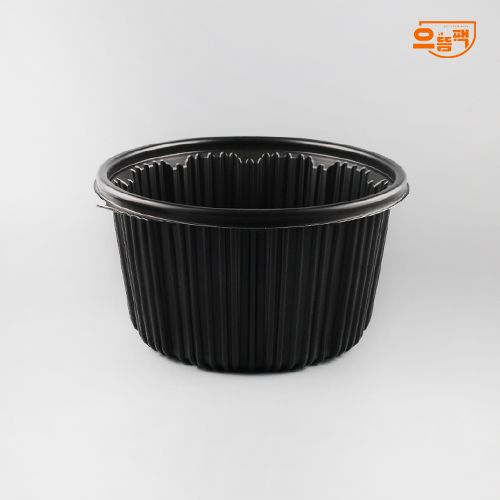 225Ø 탕용기 대 50개 세트 (검정/PP/AJ)