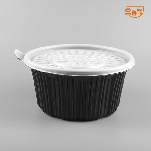 215Ø 마라탕용기 중 50개 세트 (검정/PP/AJ)