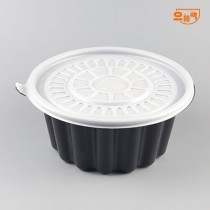 195Ø 냉면용기 대 50개 세트 (검정/PP/AJ)