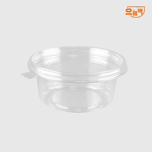 125Ø 원형용기 중 100개 세트 (투명/PET/AJ)