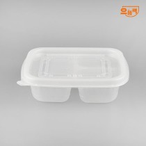 사각반죽용기 3칸 100개 세트 (백색/PP/AJ)