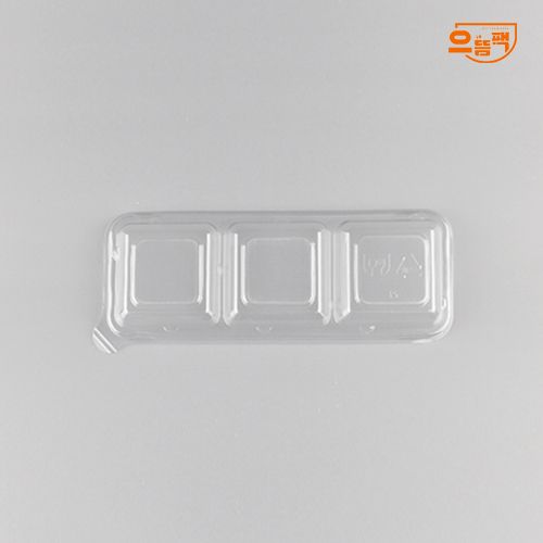 직사각용기 3칸 100개 세트 (투명/PET/AJ)