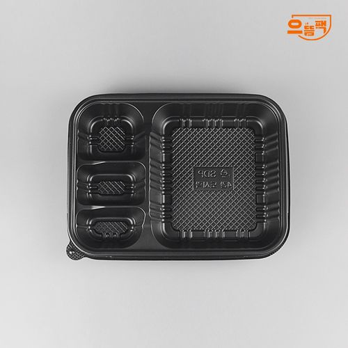 4칸 도시락 50개 세트 (검정/PP/AJ)