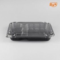 4칸 도시락 50개 세트 (검정/PP/AJ)