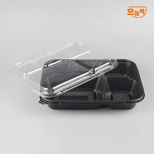 5칸 도시락 50개 세트 (검정/PP/AJ)